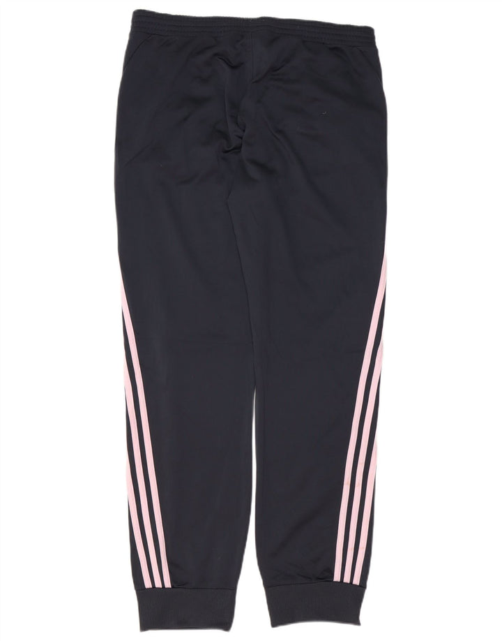 ADIDAS Pantalon de survêtement pour femme Joggers UK 16 Large Bleu Marine Polyester