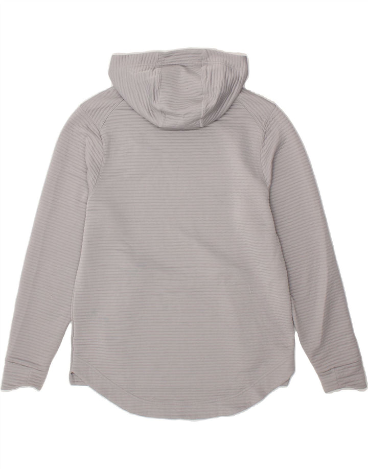 NIKE Mens Hoodie Jumper Medium Grey Striped Polyester Vintage Nike and Second-Hand Nike from Messina Hembry 