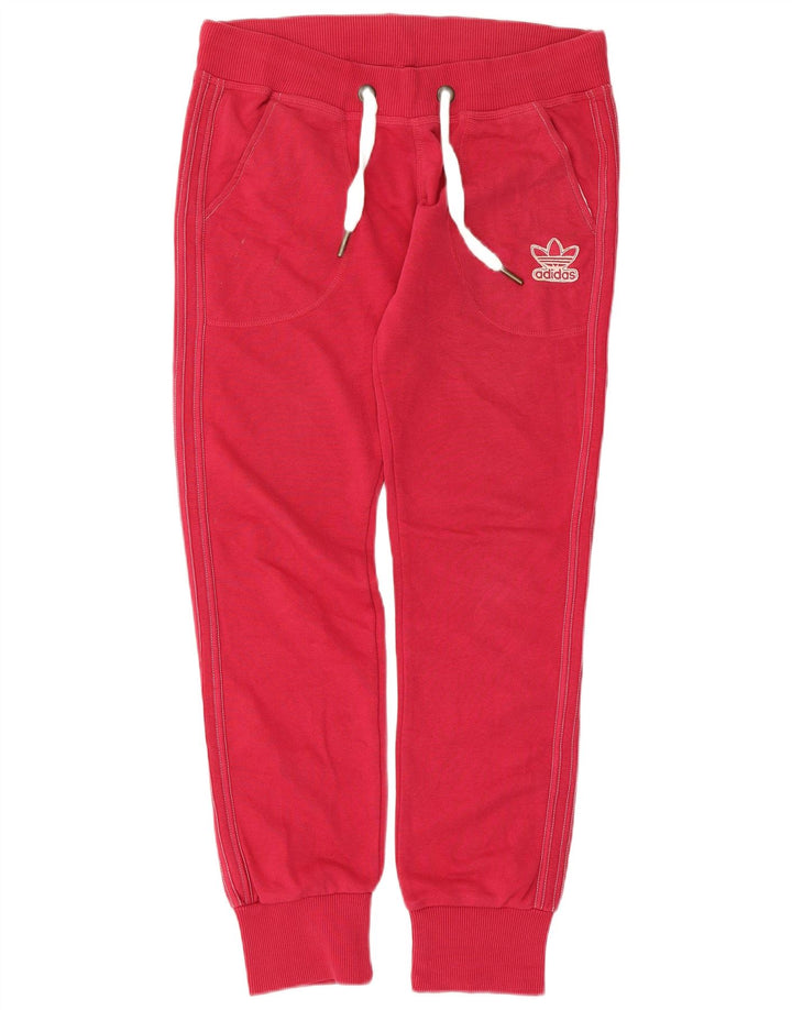 Adidas Femme Pantalon De Survêtement Joggers IT 44 Rouge Moyen Coton