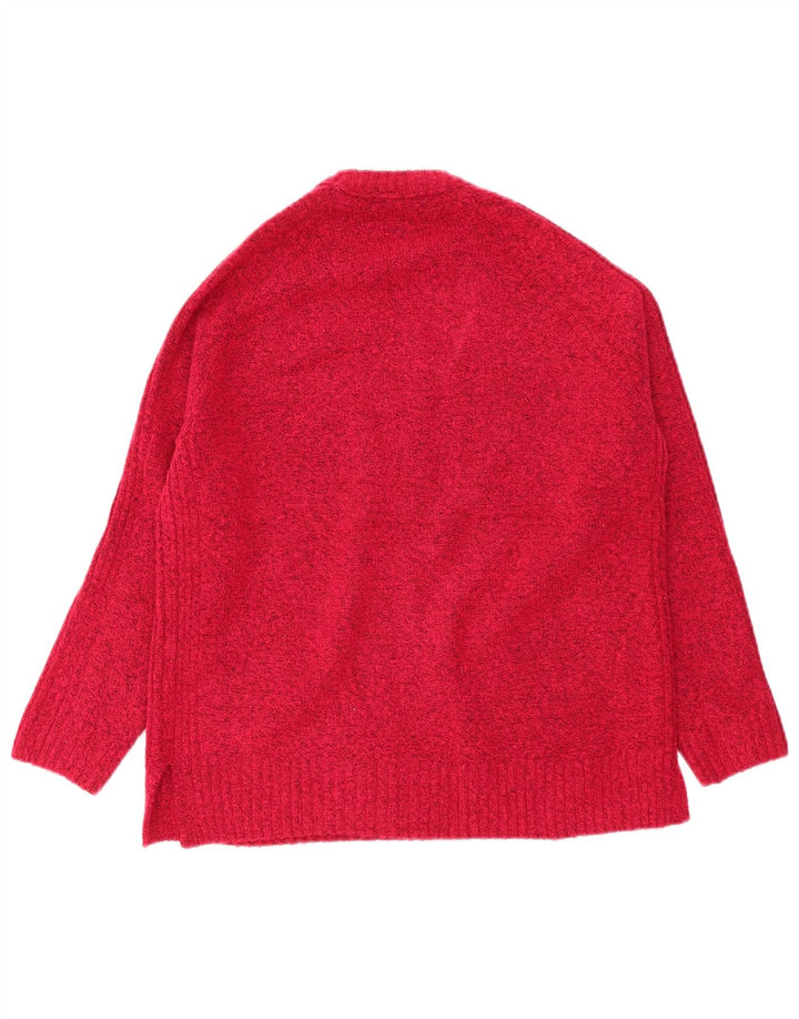 Marks & Spencer Pull à col rond pour femme UK 14 Bordeaux moyen