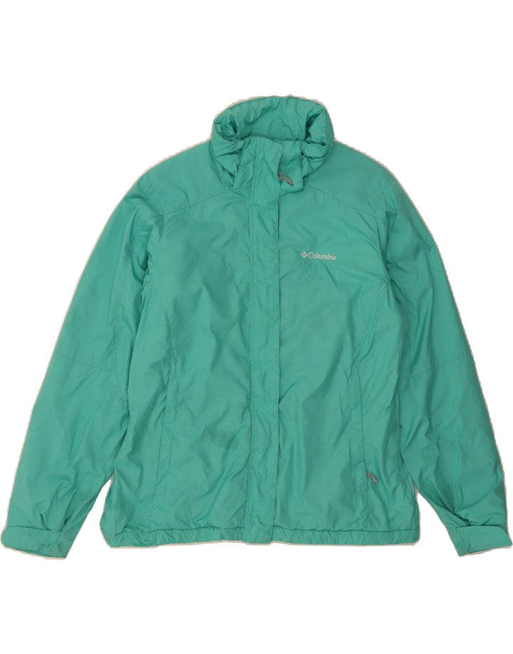 COLUMBIA Womens Windbreaker Jacket UK 14 Medium Green Polyester Vintage Columbia and Second-Hand Columbia from Messina Hembry 