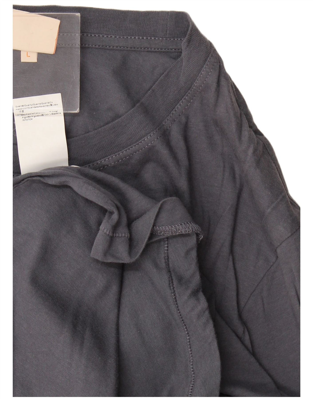 Hugo Boss Haut graphique à manches longues pour hommes, grand coton gris