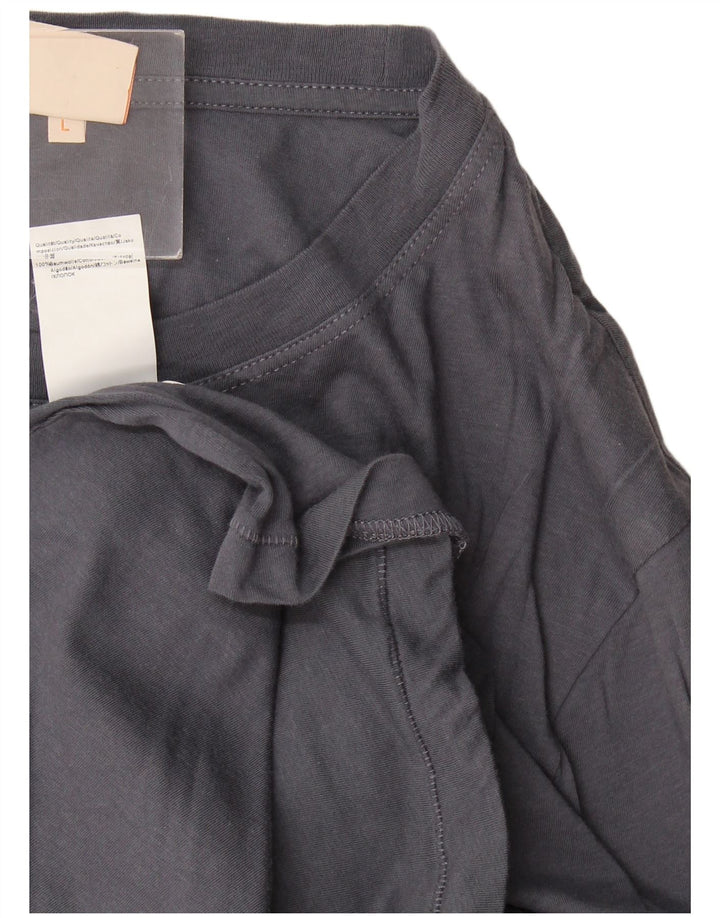 Hugo Boss Haut graphique à manches longues pour hommes, grand coton gris