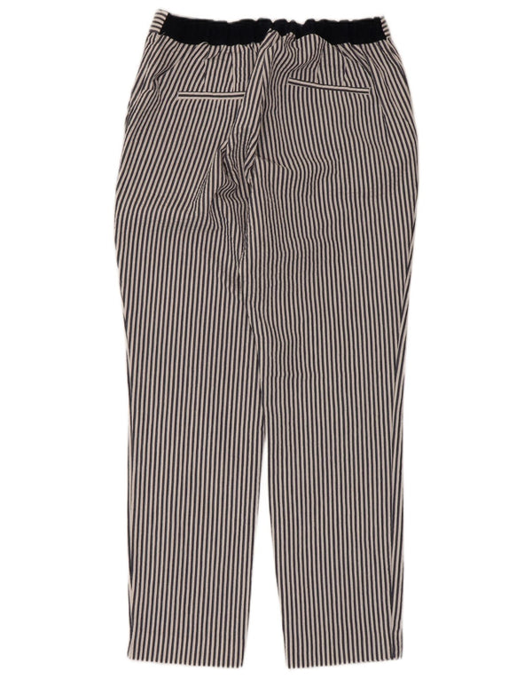 Zara Womens Tapered Casual Trousers Large W30 L27 White Striped
