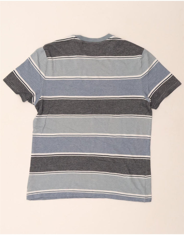 PENGUIN T-Shirt Homme Haut Large Bleu Rayé Coton