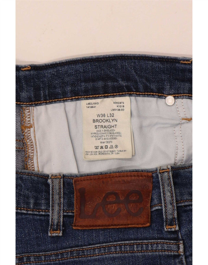 Lee Jean Droit Brooklyn Homme W36 L32 Bleu Coton