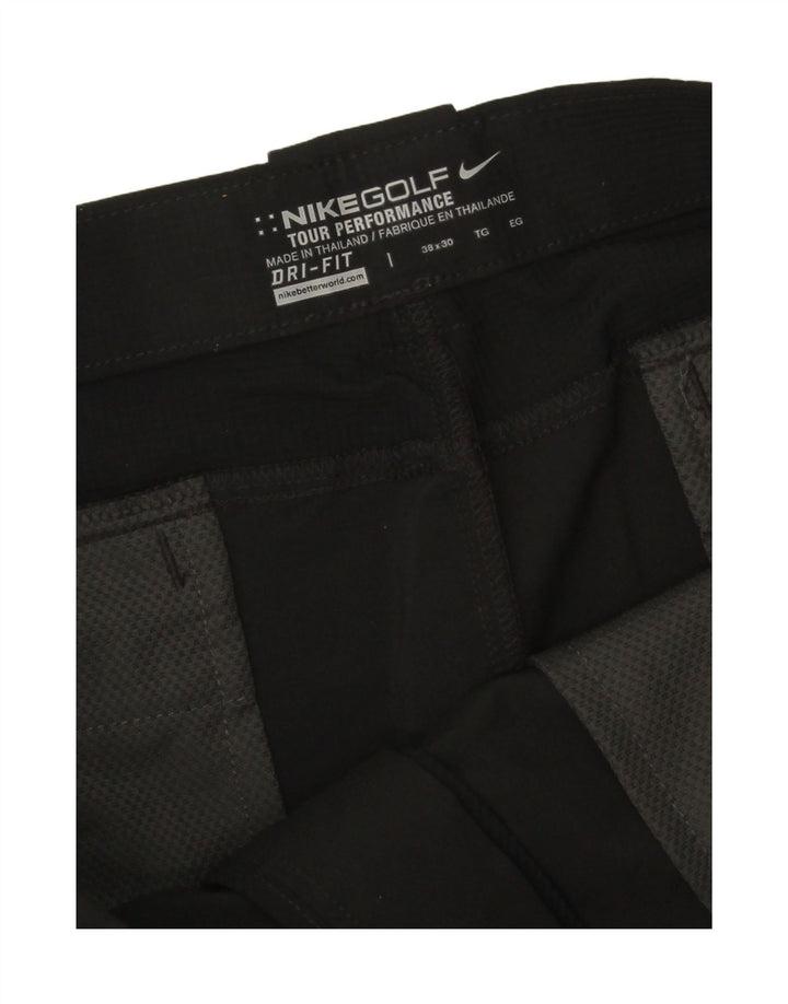 Nike Pantalon chino droit Dri Fit pour homme W38 L30 Noir Polyester