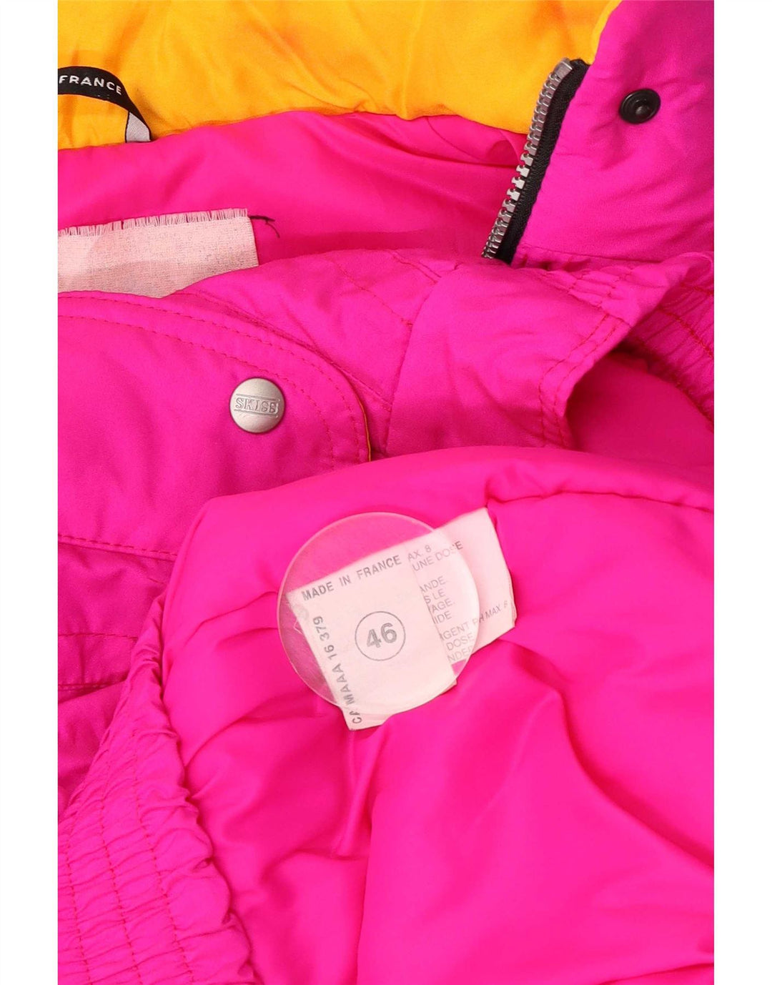 Veste de ski à capuche femme EU 46 XL Rose Colourblock Polyamide