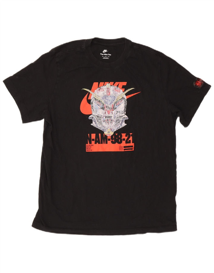 Nike T-shirt graphique pour homme XL en coton noir
