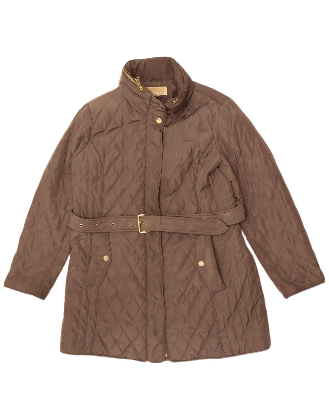 Michael Kors Veste matelassée pour femme UK 18 XL Marron Polyester