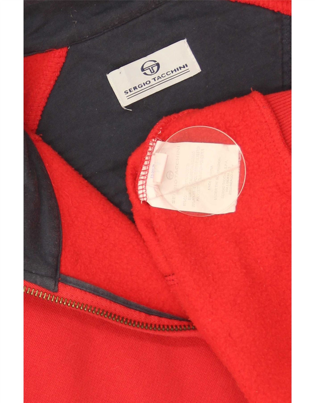 Sergio Tacchini Veste de survêtement pour femme UK 14 Coton rouge moyen