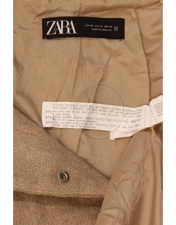 Zara Womens Bomber Jacket UK 6 XS Laine Beige