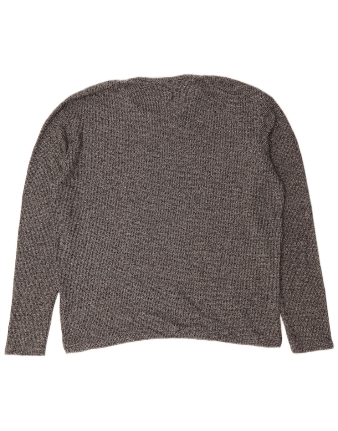 Zara Pull à col rond pour homme en coton gris Large