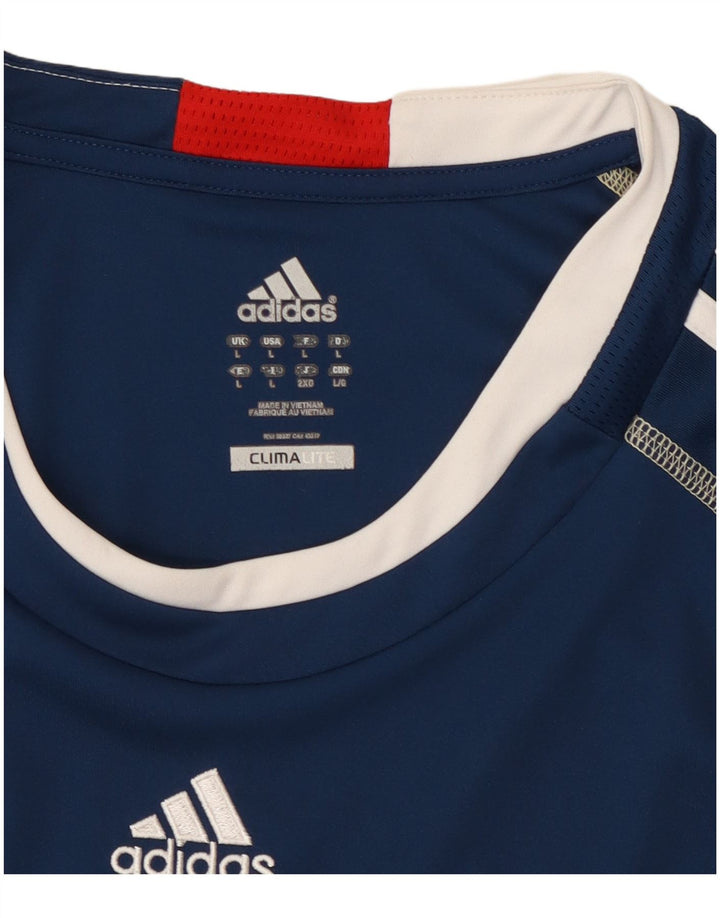 Adidas Hommes Climalite T-Shirt Haut Grand Bleu Marine Polyester