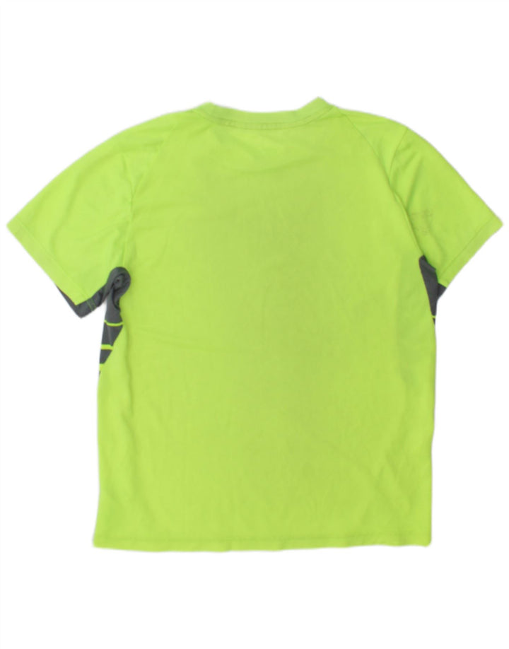 Nike T-shirt Dri Fit pour homme en polyester color block vert moyen