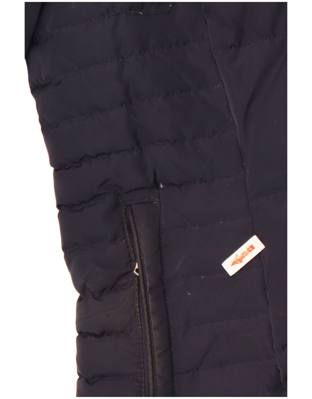 Crew Clothing Veste matelassée à capuche pour femme UK 16 Large Bleu marine Polyester