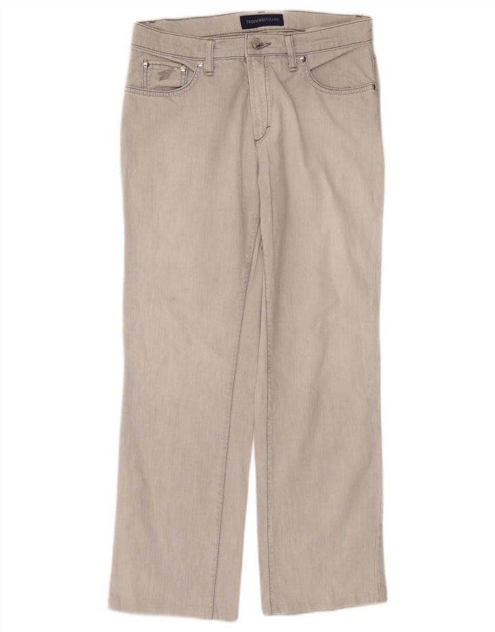 Trussardi Femme Jean Droit W30 L27 Gris Coton