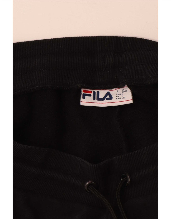 Fila Pantalon de Survêtement Joggers Homme Noir Colorblock Large