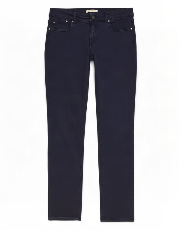 Barbour Pantalon décontracté slim pour femme UK 14 Medium W30 L29 Bleu marine Coton