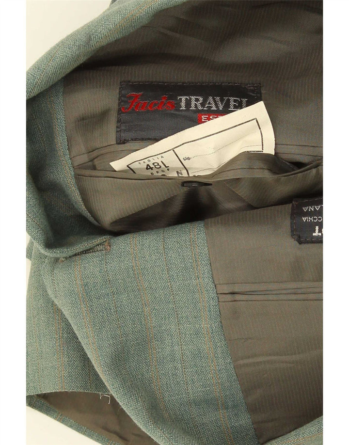 Facis Veste Blazer 3 Boutons Homme IT 48 Carreaux Vert Moyen Terital