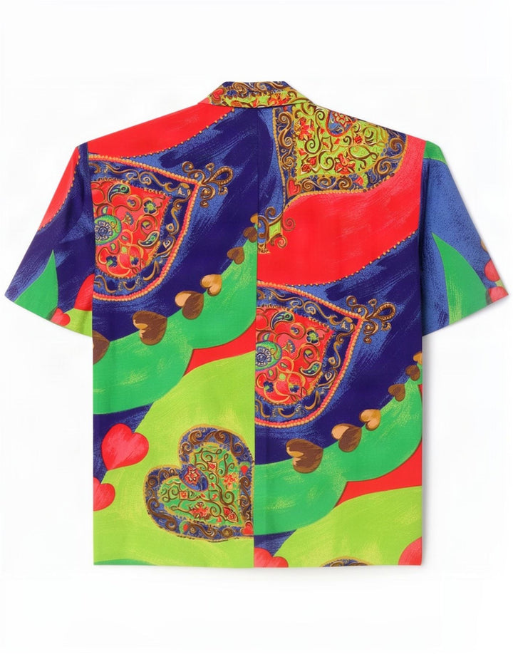 Veste Blazer Femme Vintage IT 42 Patchwork Multicolore Moyen
