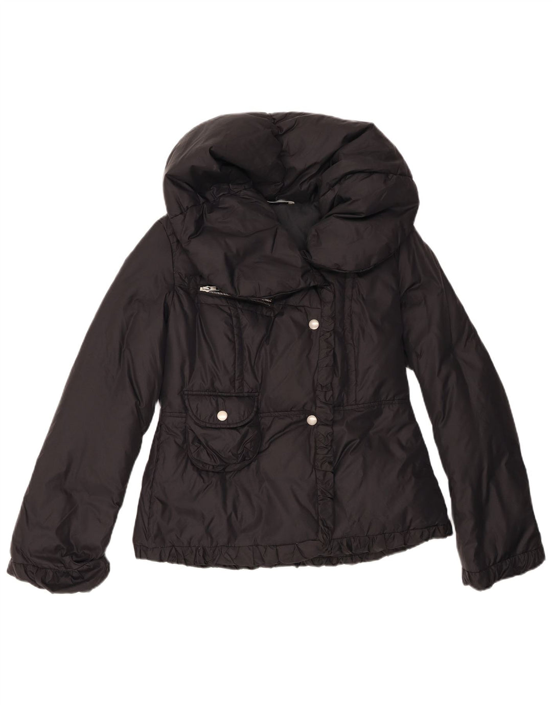 Stefanel Veste rembourrée pour femme UK 12 Medium Noir Nylon