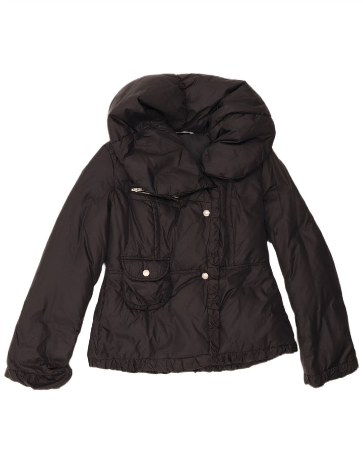 Stefanel Veste rembourrée pour femme UK 12 Medium Noir Nylon