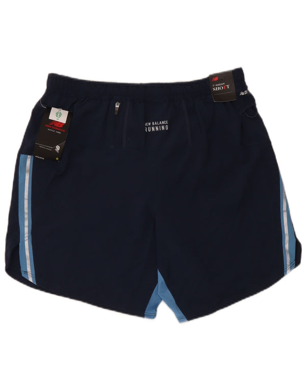 New Balance Short Graphic Sport Homme Bleu Marine Moyen Colourblock