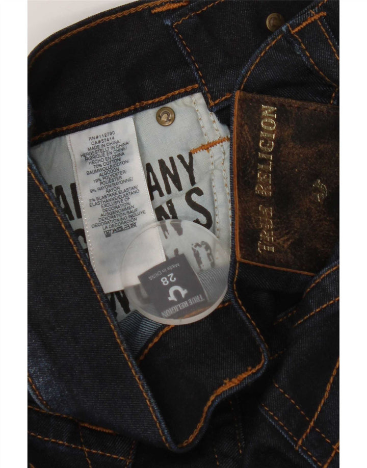 True Religion Jean Slim Femme W28 L34 Bleu Marine Coton