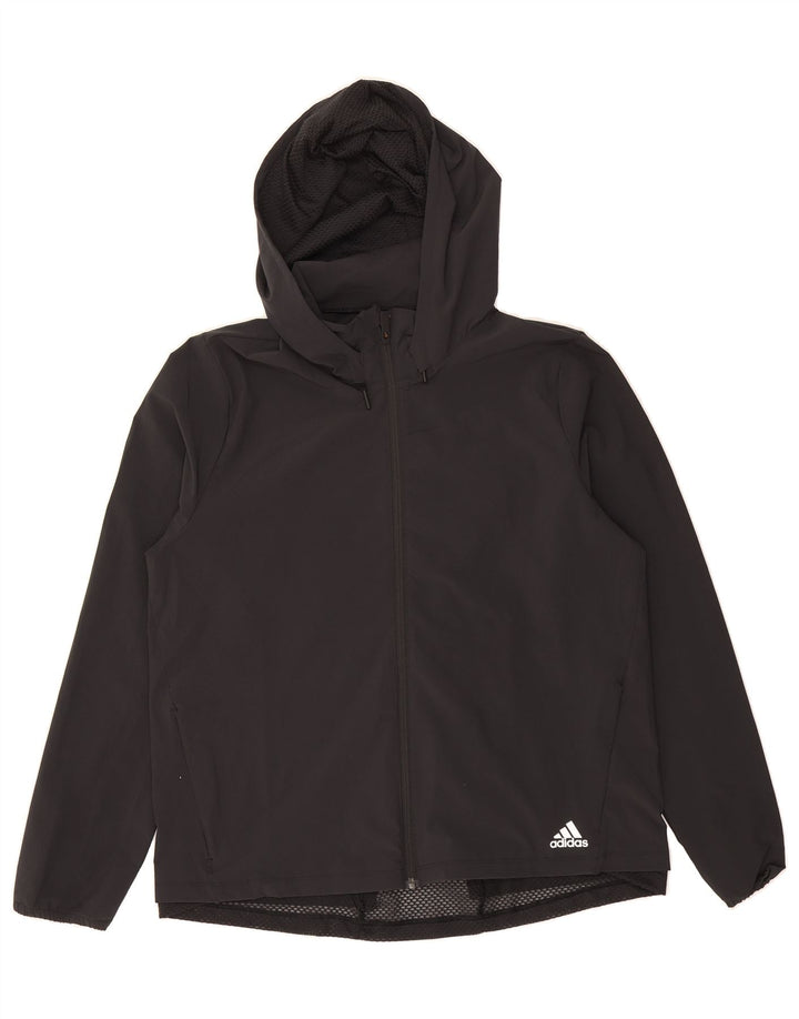 ADIDAS Womens Hooded Rain Jacket UK 16 /18 Large Grey Polyester Vintage Adidas and Second-Hand Adidas from Messina Hembry 