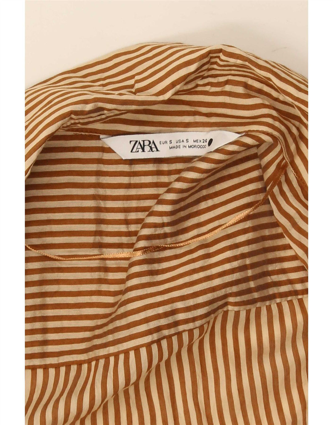 Zara Robe surdimensionnée pour femme UK 10 Petites rayures marron