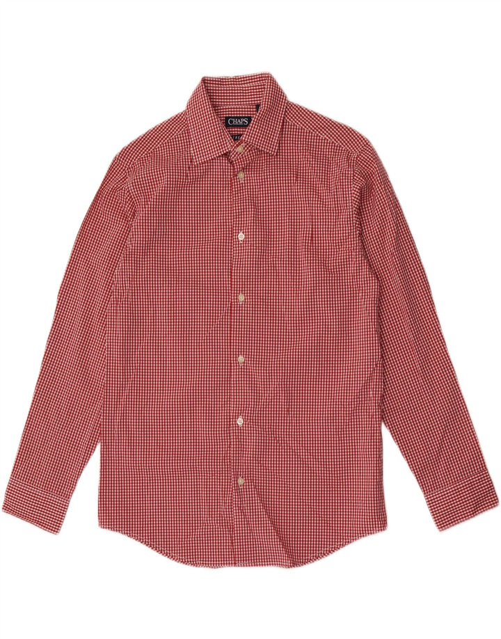 Chaps Chemise Stretch Garçon 12-13 ans Grand Coton Vichy Rouge