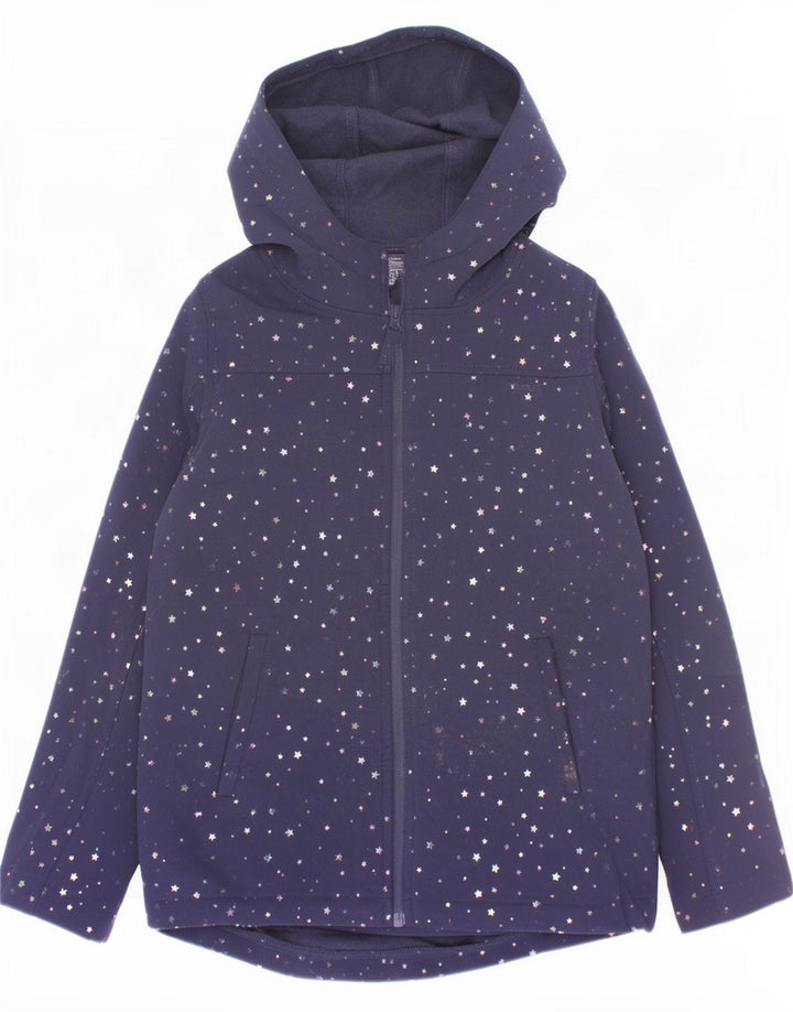 Mountain Warehouse Veste coupe-vent fille 9-10 ans bleu marine à pois