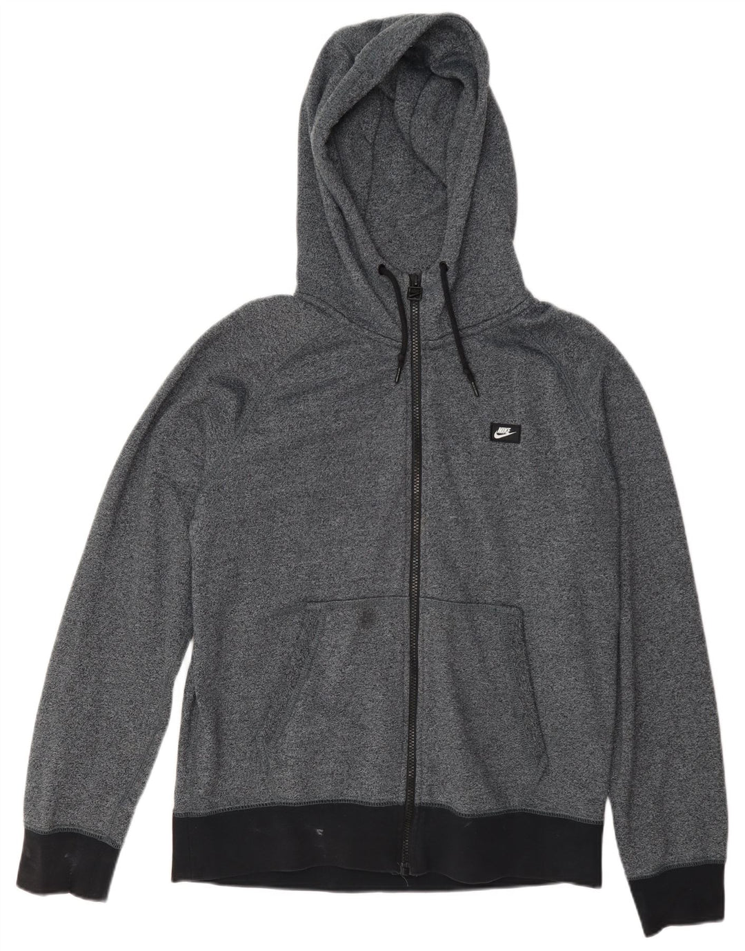 Nike Pull à capuche zippé en coton moucheté bleu marine moyen pour homme