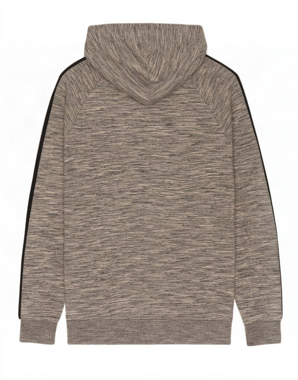Adidas Pull à capuche zippé pour homme XS en coton moucheté gris