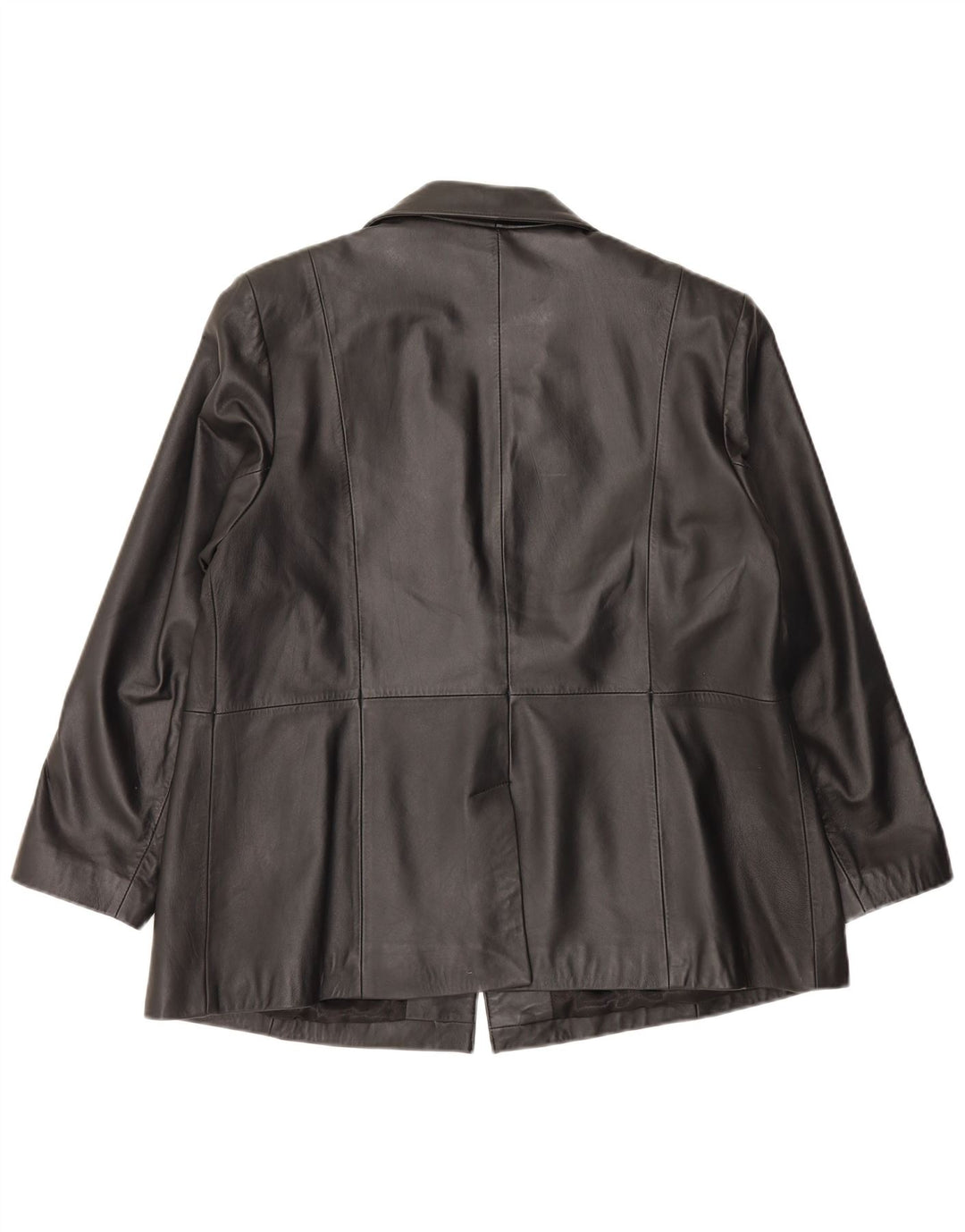 Ann Harvey Veste blazer en cuir à 1 bouton pour femme UK 20 2XL Noir