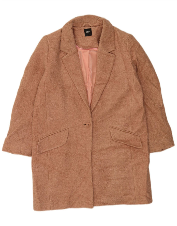 Oasis Manteau Femme UK 16 Large Marron Polyester