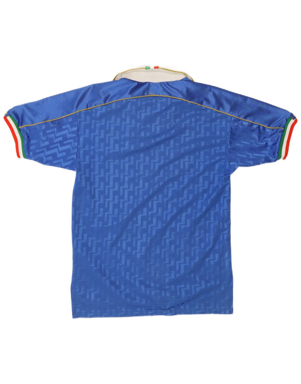 Nike Hommes Italie Soccer Home 1994-1996 Maillot de Football Petit Bleu Polyester