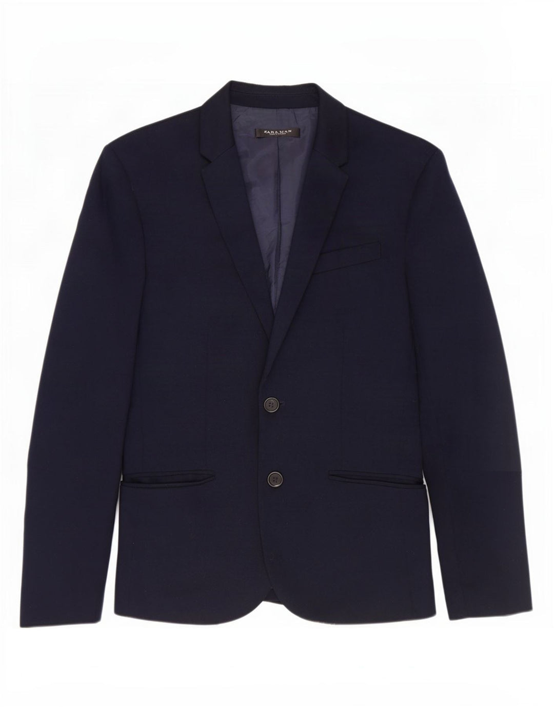 Zara Veste blazer à 2 boutons pour homme UK 36 Small Bleu marine