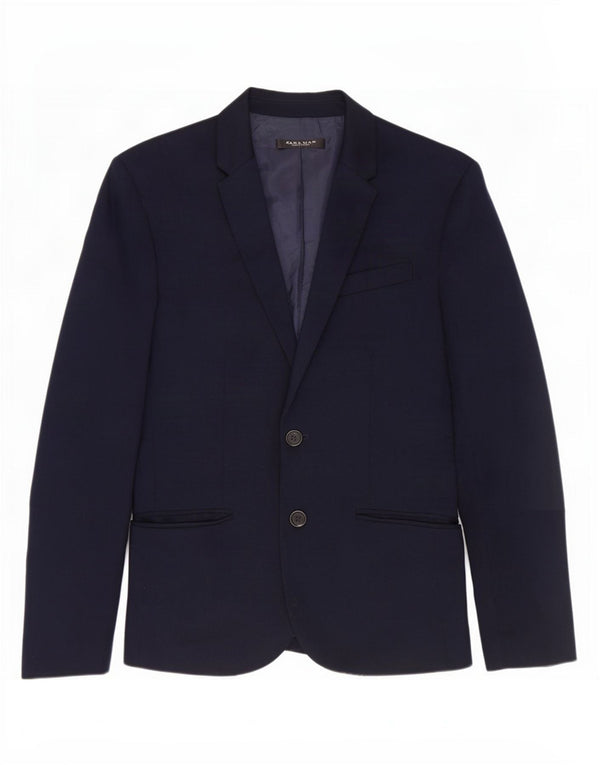 Zara Veste blazer à 2 boutons pour homme UK 36 Small Bleu marine