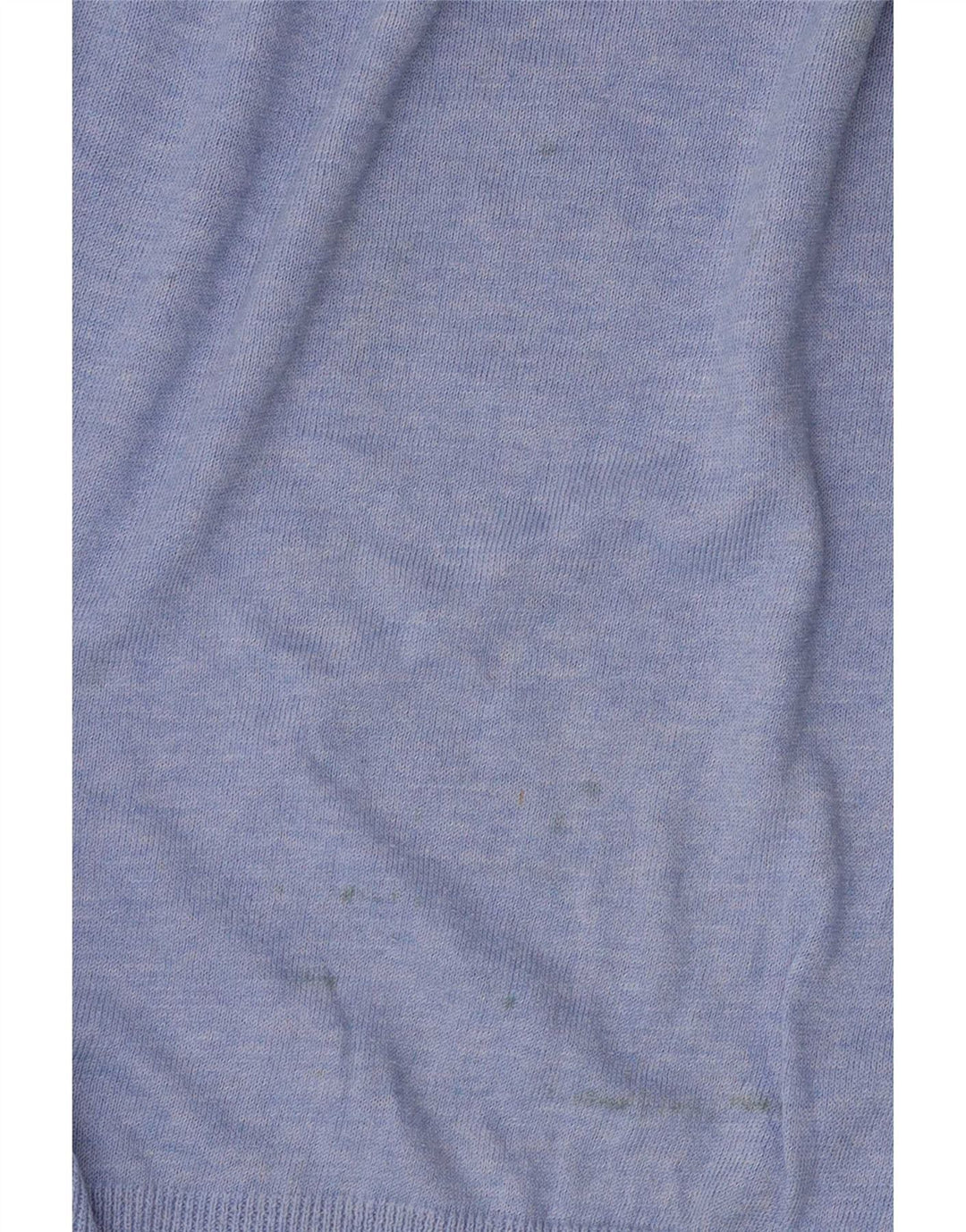 Zara Pull col V pour femme UK 14 Bleu moyen Polyester
