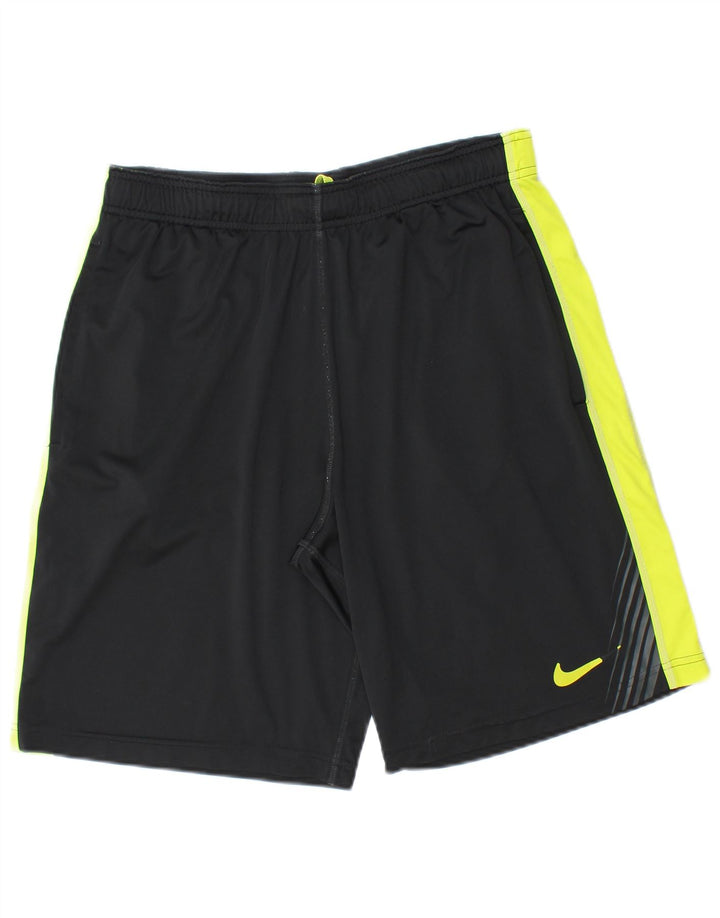 Short de sport Nike pour hommes, petit, en polyester color block noir