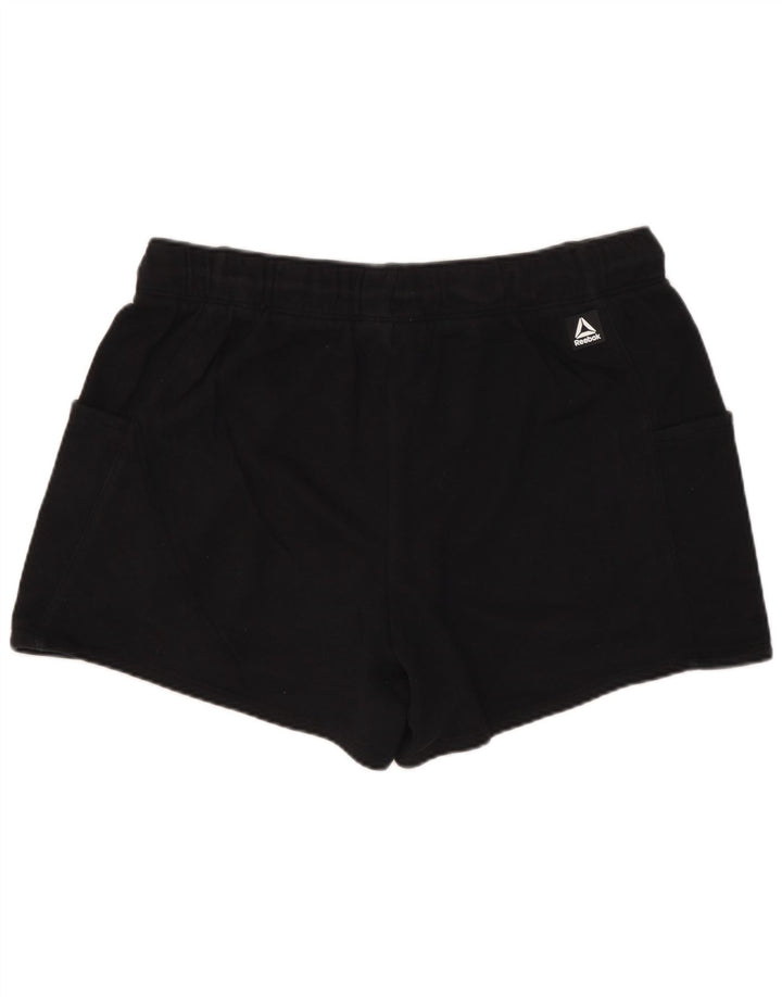 REEBOK Short de sport pour femme UK 14 Large Noir Coton