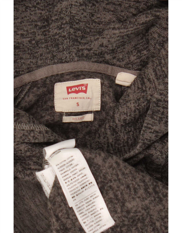 Levi's Pull à capuche décontracté en coton moucheté petit gris homme