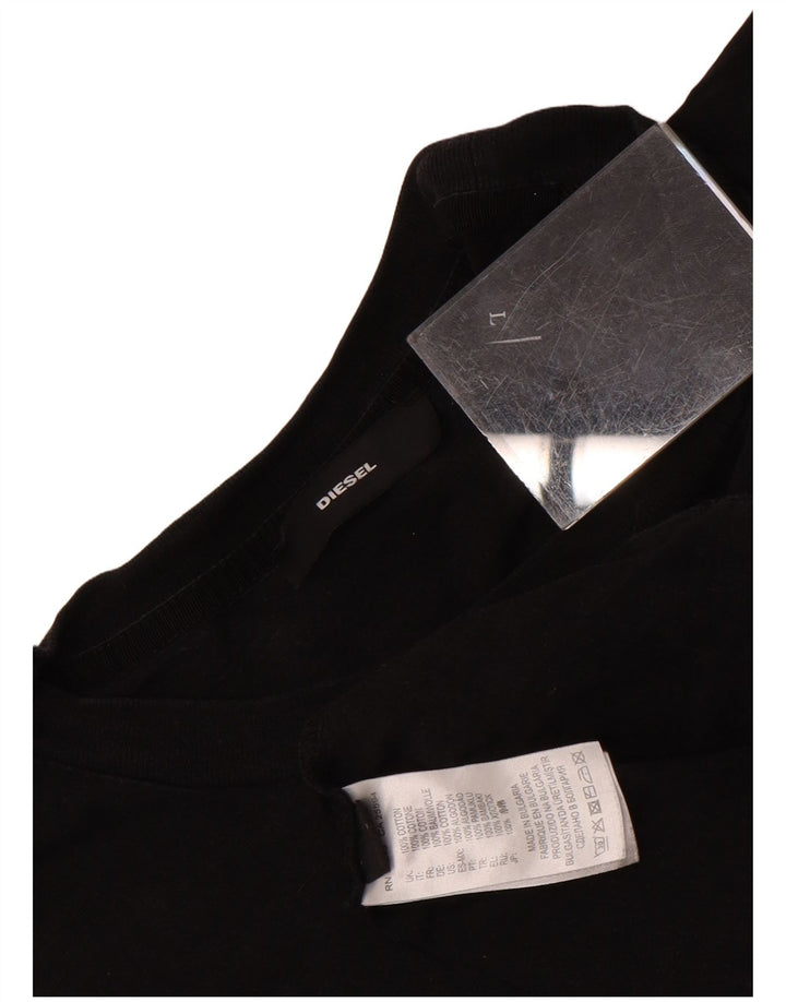 Diesel T-Shirt Graphique Homme Grand Noir Coton