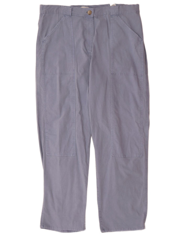 Marks & Spencer Pantalon droit décontracté pour femme UK 20 2XL W40 L31 Bleu