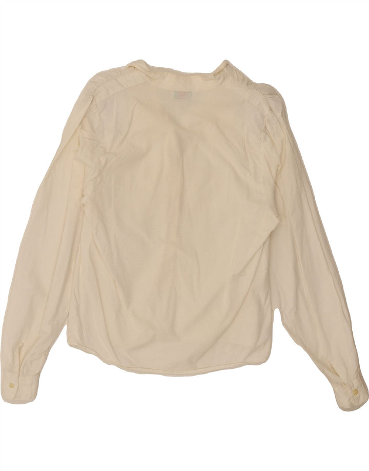 BENETTON Womens Shirt Blouse UK 10 Small White Cotton Vintage Benetton and Second-Hand Benetton from Messina Hembry 