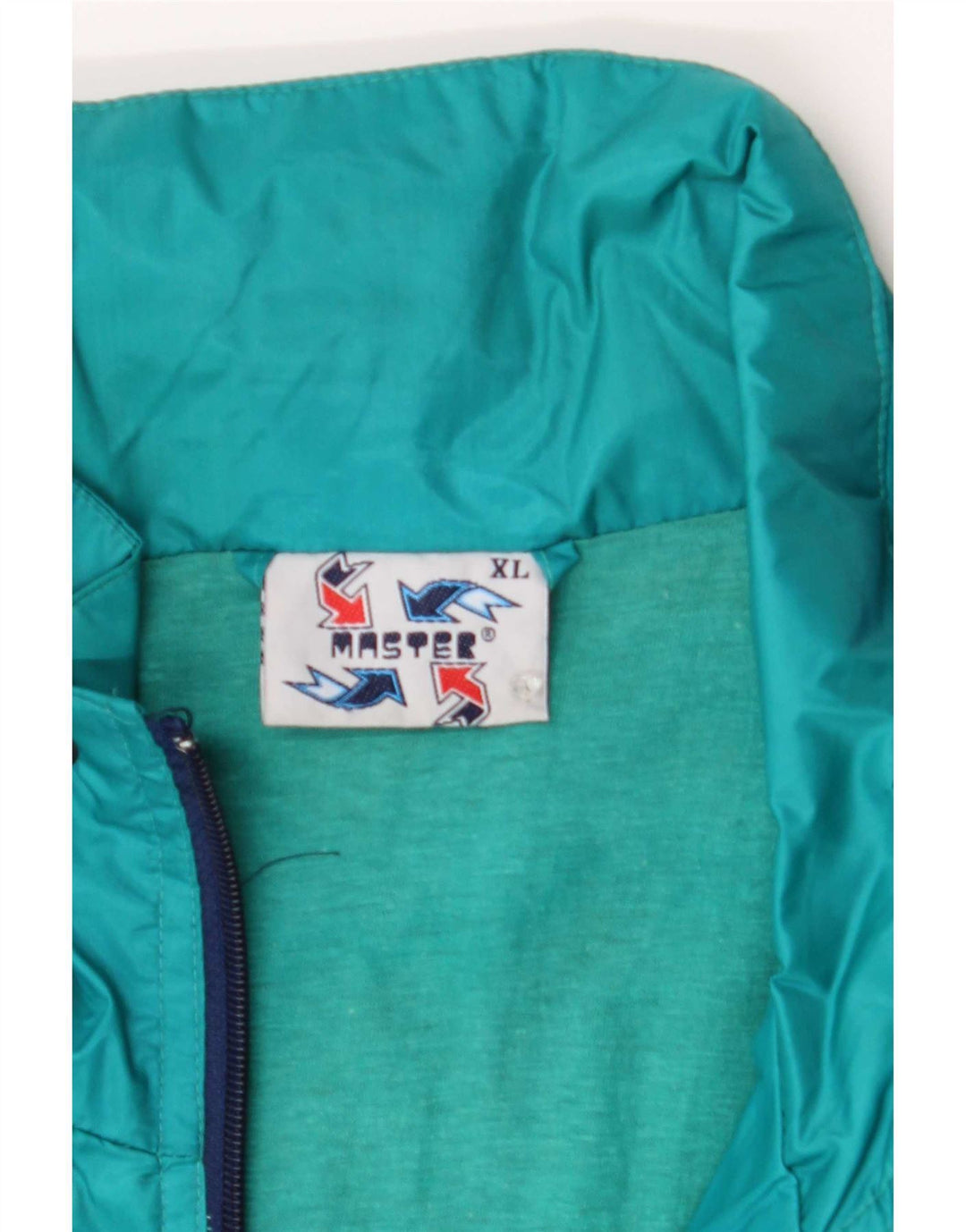 Master Veste de survêtement à capuche pour homme XL Bleu Colorblock Nylon