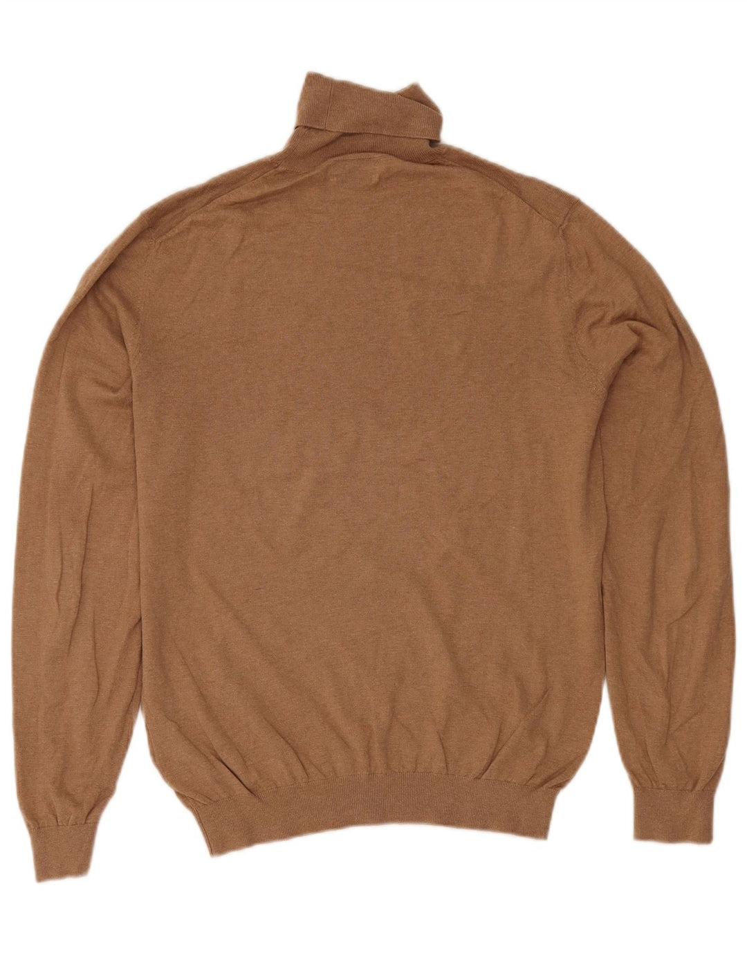 Massimo Dutti Pull col roulé pour homme en coton beige Large