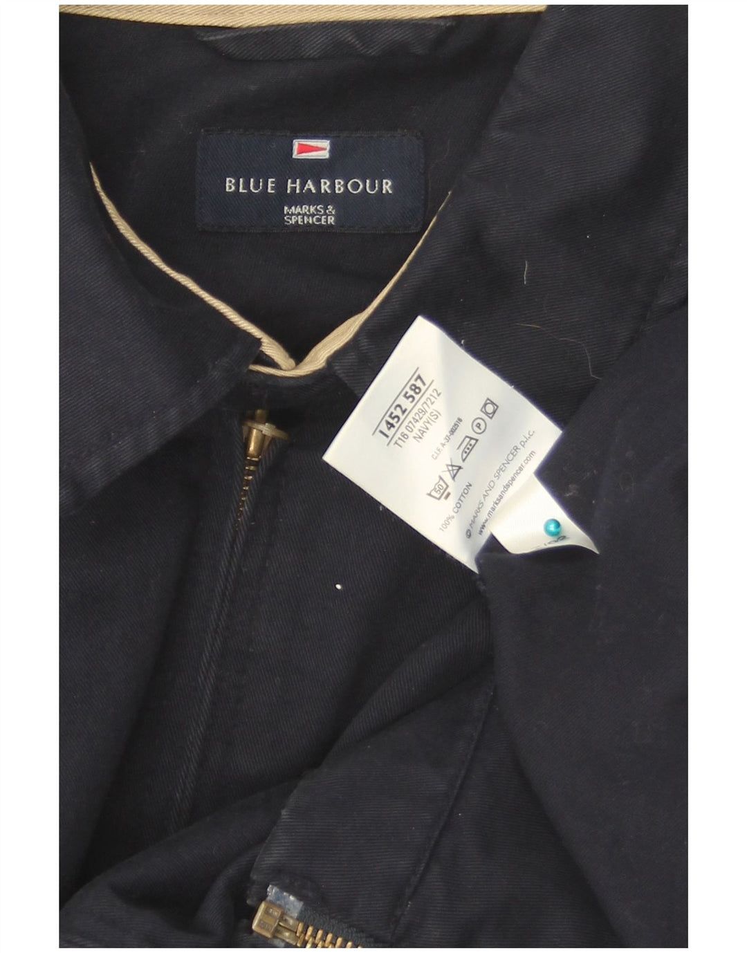 Marks & Spencer Veste Bomber Blue Harbour pour Homme UK 36 Petit Bleu Marine
